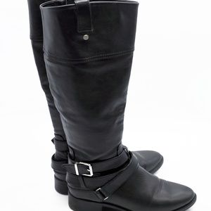 Black Faux Leather Boots